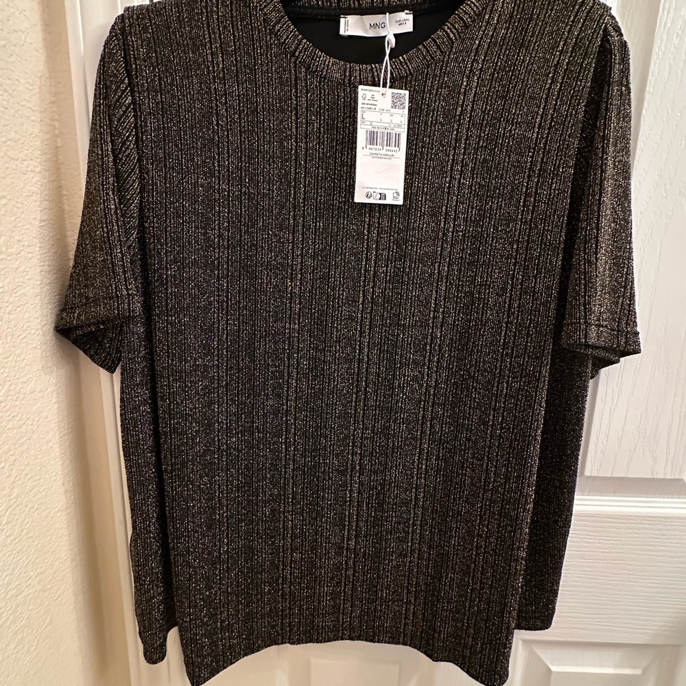 Mango Charcoal Ribbed Men's Tee